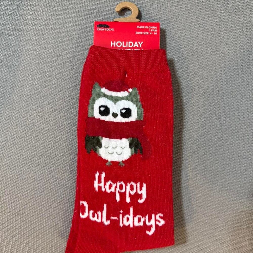 Women's Red Holiday Socks